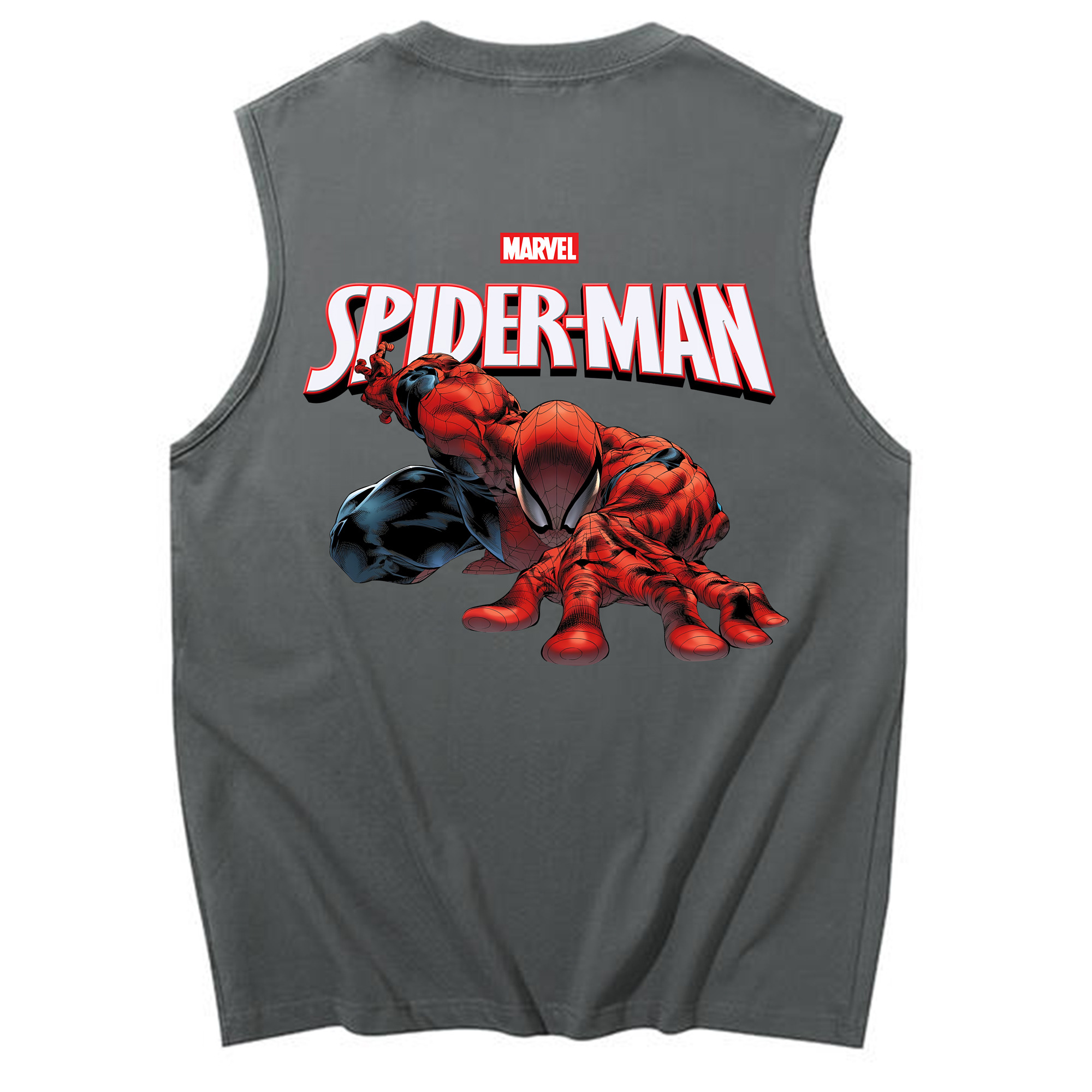 （画像用） Spider Man スパイダーマン コットン100％タンクトップ（背面プリント）